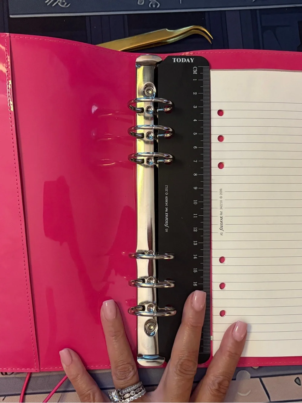 Filofax Domino in Pink Patent Leather - A5